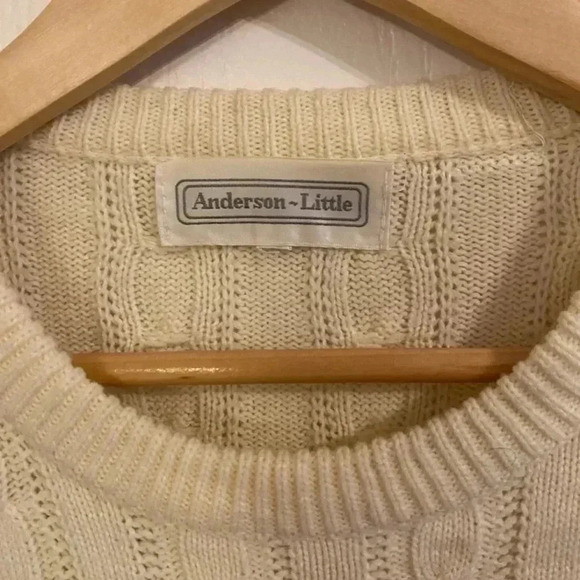 Anderson Little Mens Vintage Faire Isle Pullover Crewneck Sweater - Picture 2 of 5